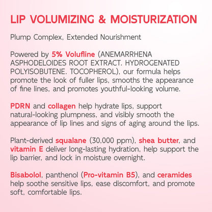 YouthVibe Lip Mask Overnight Moisturizing - Nourish & Hydrate, Antioxidants, 5% Volufiline