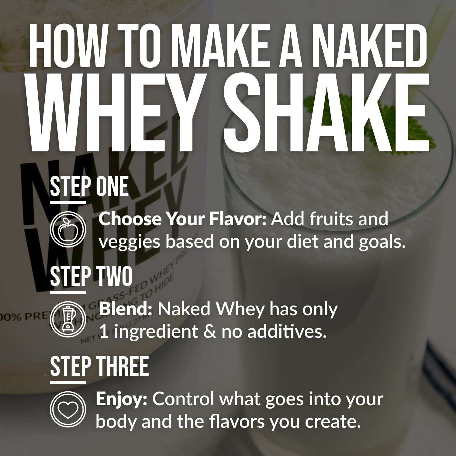 NAKED WHEY 5LB 100% Grass Fed Unflavored Whey Protein Powder - US Farms NAKEDBuy Supplements Australia