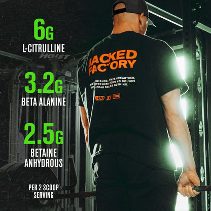 Jacked Factory NITROSURGE Pre Workout Supplement - Endless Energy, Instant Strength Gains, Clear Focus, Intense Pumps - NO Booster & Preworkout Powder with Beta Alanine
