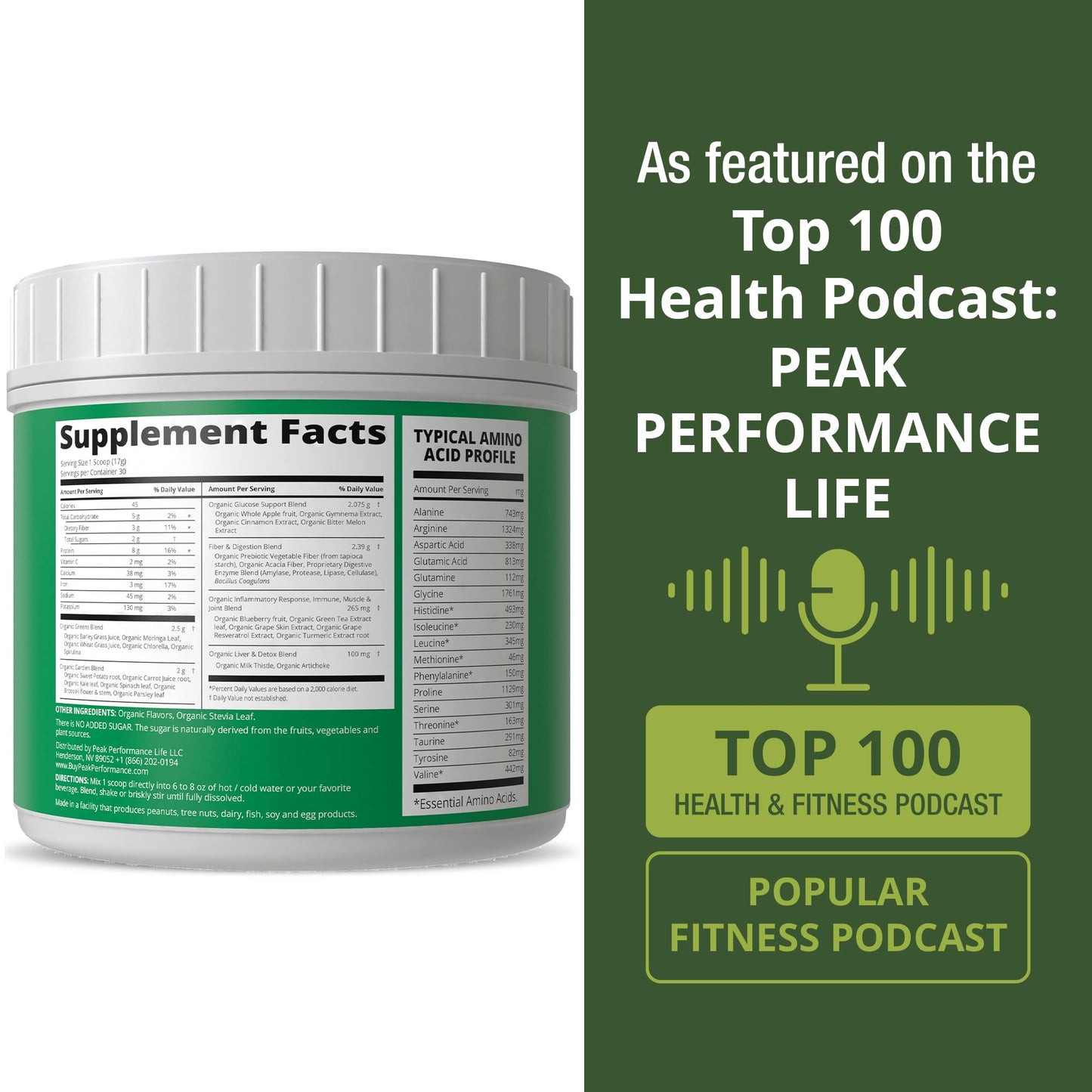 Greens Superfood + Grass Fed Collagen Peptides Powder - Ultimate Blend of Best Tasting Green Superfood with Pure Pasture Raised Hydrolyzed Protein Powder for Skin Hair + Joint Health Peak PerformanceBuy Supplements Australia