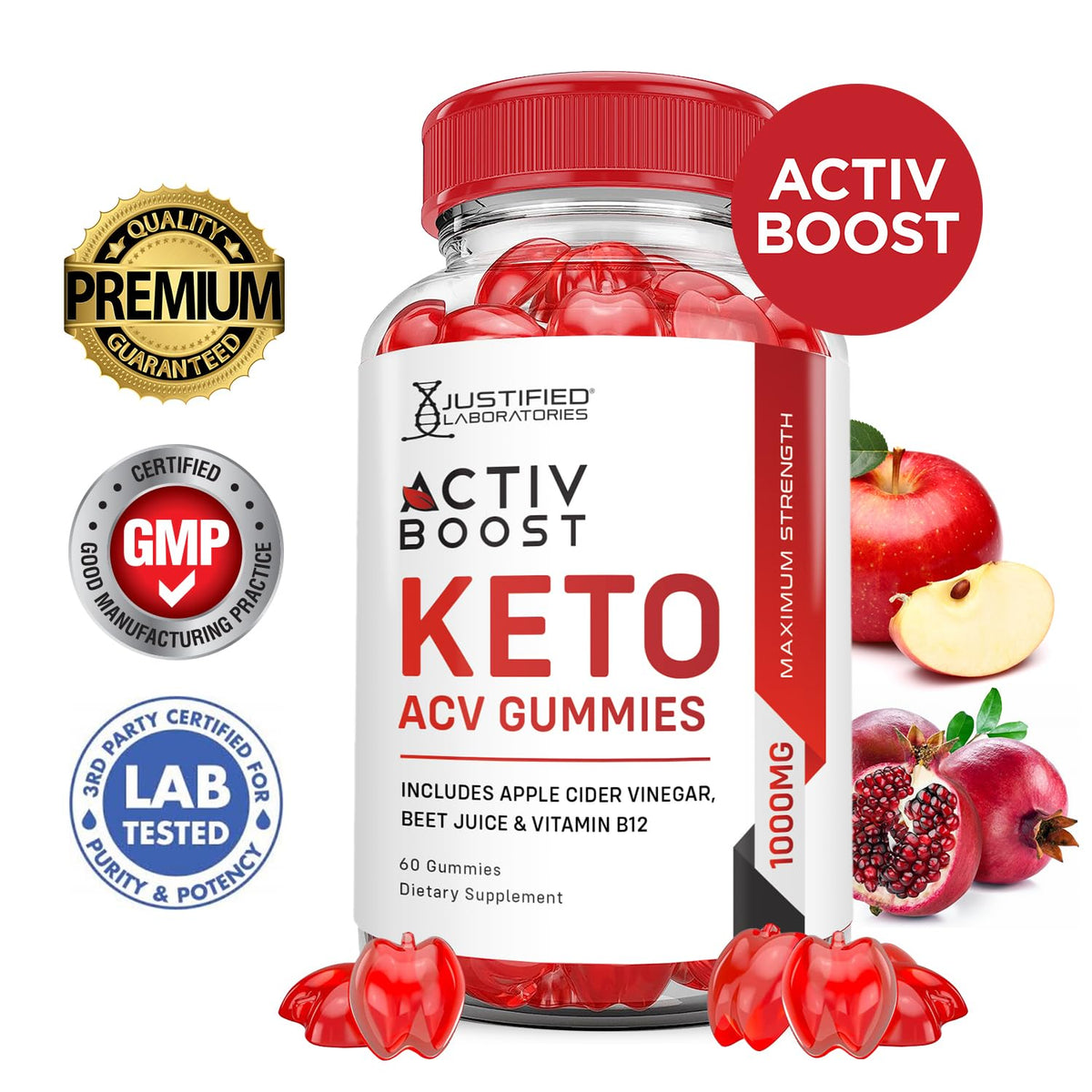 (3 Pack) Activboost Keto ACV Gummies Advanced Formula 1000MG Active Boost Justified LaboratoriesBuy Supplements Australia