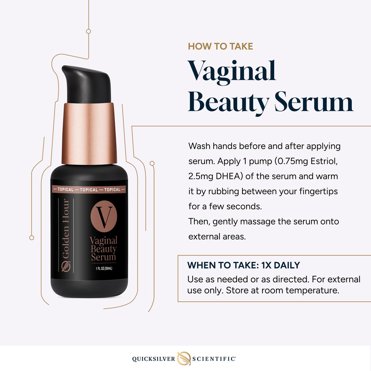 Quicksilver Scientific Vaginal Beauty Serum 1 fl oz (30ml) Quicksilver ScientificBuy Supplements Australia