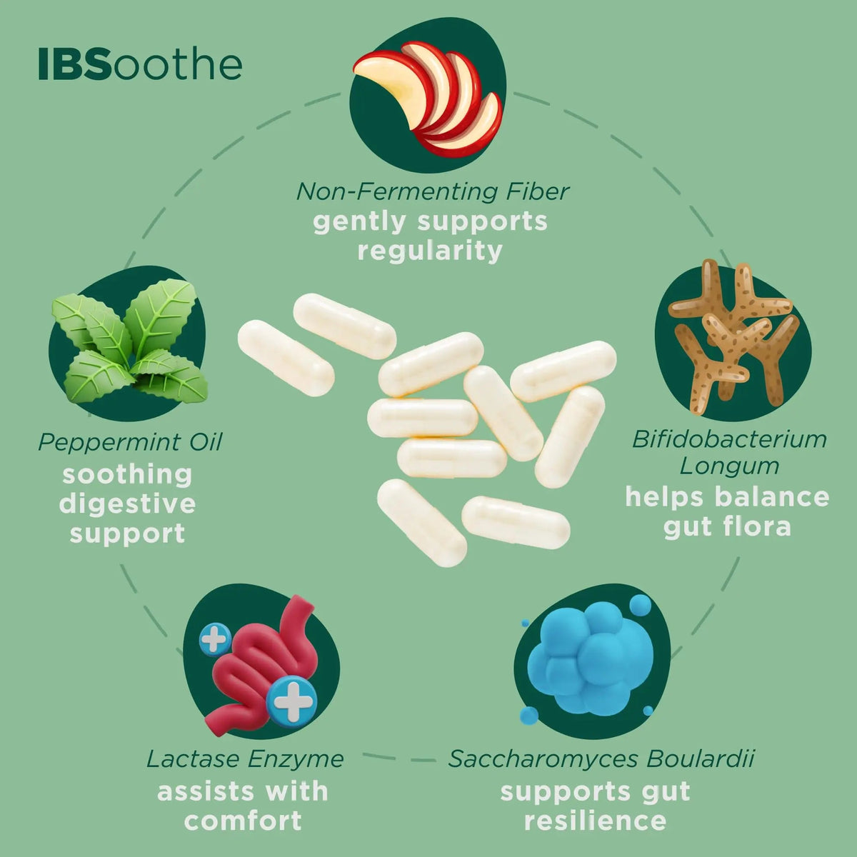 IBSoothe by Dr. Good Gut – Gut Health Supplement for Women & Men with Fiber, Probiotics, Enzymes & Peppermint Oil for Bloating Relief, Digestive Support, IBS Relief & Daily Gut Wellness – 90 Capsules DR. GOODGUTBuy Supplements Australia