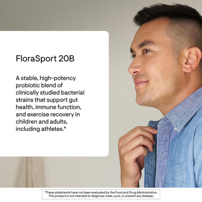 THORNE - FloraSport 20B - Shelf-Stable Probiotic Blend - Supports Gut, Immune & Digestive Health - Occasional Gas, Bloating, Diarrhea & Constipation Relief* - NSF Certified for Sport - 30 Capsules THORNE buy supplements Au