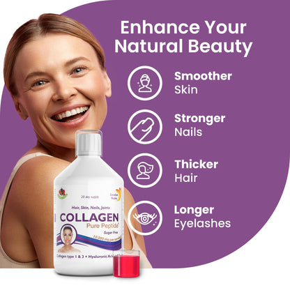 Swedish Nutra Liquid Bovine Collagen - Pack of 500ml, 20 Day Supply | Sugar Free Berry Flavour Swedish NutraBuy Supplements Australia