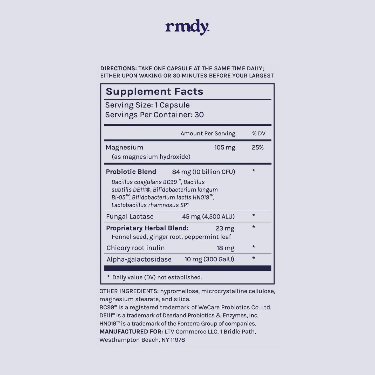 rmdy Constipation, Bloating, & Gas Relief | Relief from Diarrhea, & IBS | Probiotic for Digestive Health & Gut | 30 Capsules rmdyBuy Supplements Australia