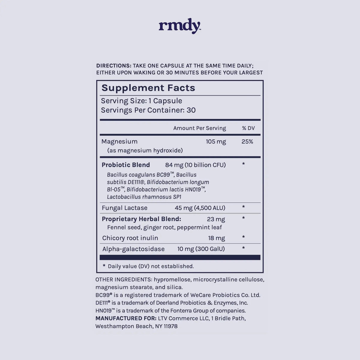 rmdy Constipation, Bloating, & Gas Relief | Relief from Diarrhea, & IBS | Probiotic for Digestive Health & Gut | 30 Capsules rmdyBuy Supplements Australia