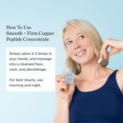 Smooth + Firm Copper Peptide Concentrate Serum for Aging Skin, Plumping Niacinamide for Tightening & Brightening, Helps Improve Elasticity, Hyperpigmentation & Dark Spots, Water Based, 1.18 Fl Oz Beverly Hills MD buy supplements Au
