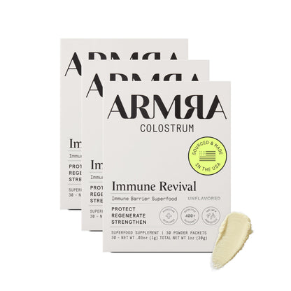 ARMRA Colostrum™ Premium Powder, Grass Fed, Gut Health Bloating Immunity Skin & Hair, Contains 400+ Bioactive Nutrients, Keto, Gluten & Fat Free (Unflavored Bundle | 90 Servings) ARMRABuy Supplements Australia