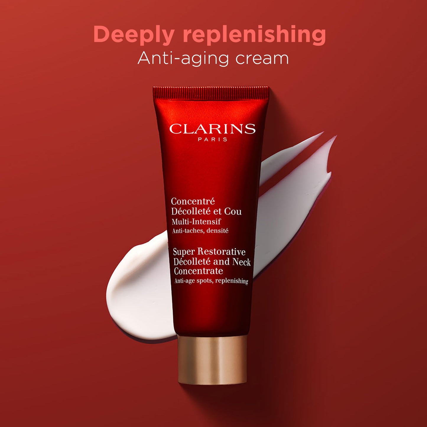 Clarins Super Restorative Décolleté and Neck Concentrate | Deeply Replenishing, Anti-Aging Cream For Mature Skin | Skin Texture Is Refined and Chest Creases Are Visibly Diminished After 4 Weeks* Clarins buy supplements Au