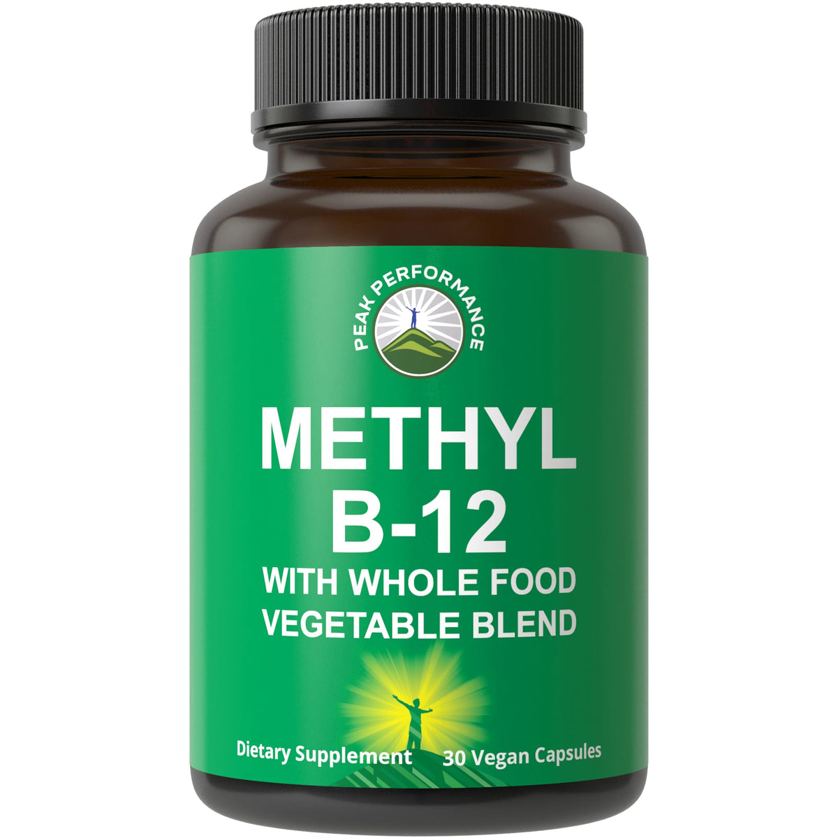 Methyl B12 Vitamin + Whole Food Blend of 25 Vegetables and Fruits for Max Absorption. Vegan Vitamin B12 Methylcobalamin - Methyl B-12 Supplement for Energy, Focus and Relief. 30 Day Supply Capsules Peak PerformanceBuy Supplements Australia