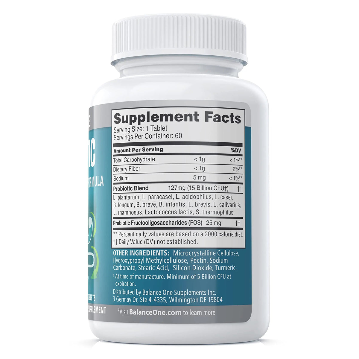 Balance ONE Time Release Probiotic – 15 Billion CFU – 12 Strains Including L. Plantarum – 15x More Survival Than Capsules – Bloating & Gas Relief – Gut & Digestive Health for Women & Men – 60 Tablets Balance ONEBuy Supplements Australia