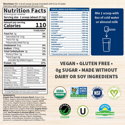 Garden of Life Raw Organic Protein & Greens Vanilla - Vegan Protein Powder Garden of LifeBuy Supplements Australia