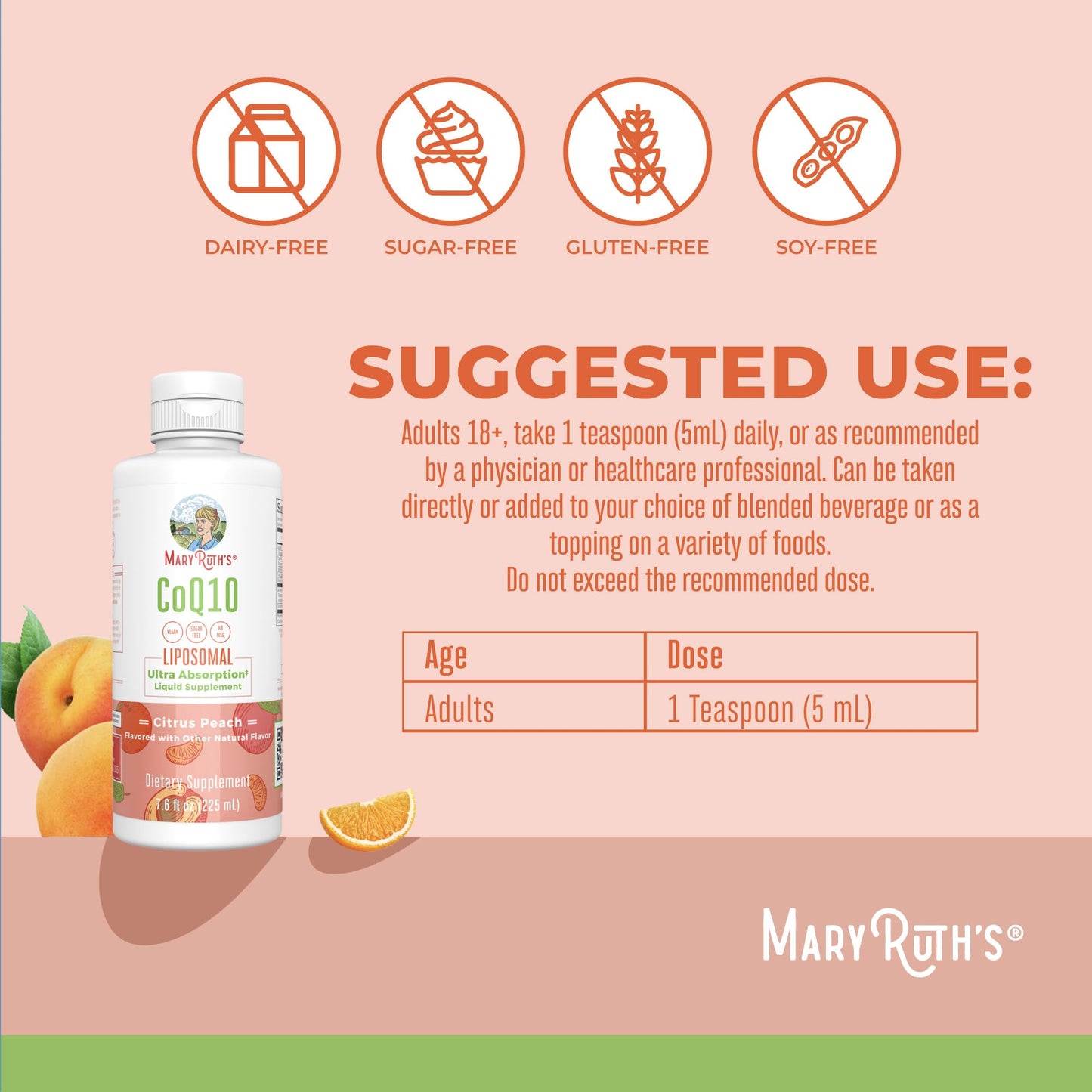 MaryRuth Organics Liquid Vitamin | Coenzyme Q10 Heart Health for Mitochondrial Support and Immune System | Vegan Non-GMO | 7.6 Fl Oz | 45 Servings MARYRUTH'SBuy Supplements Australia
