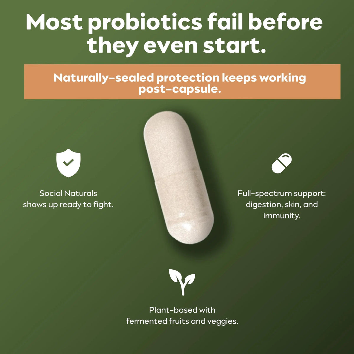Social Naturals Daily Probiotic | 20 Billion CFU | Multi-Strain with Prebiotic + Postbiotic | Gut Health & Digestion Support | Vegan | 30 Capsules Social NaturalsBuy Supplements Australia