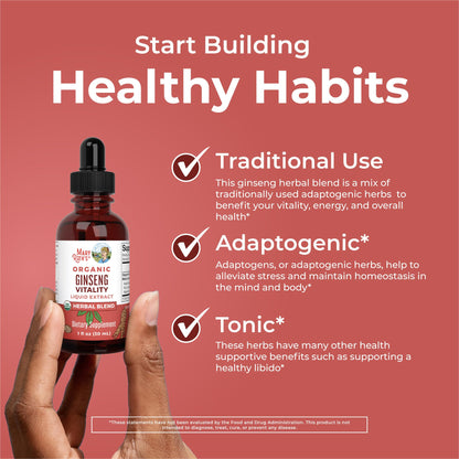 MaryRuth Organics Herbal Supplement for Brain Function | Boost Energy | Memory | Vitality USDA | Ginseng with Ashwagandha | Eleuthero and Maca Root Extract | 1 Fl Oz MARYRUTH'SBuy Supplements Australia