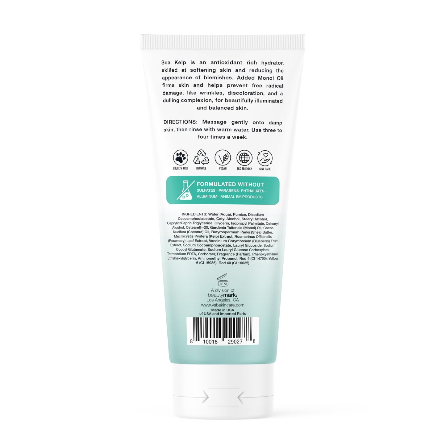 Exfoliating Face Scrub with Monoi Oil & Sea Kelp – Clarifying & Firming Facial Exfoliator with Natural Pumice – Vegan, Paraben-Free, 5.1 fl oz VITAMINS AND SEA BEAUTY buy supplements Au