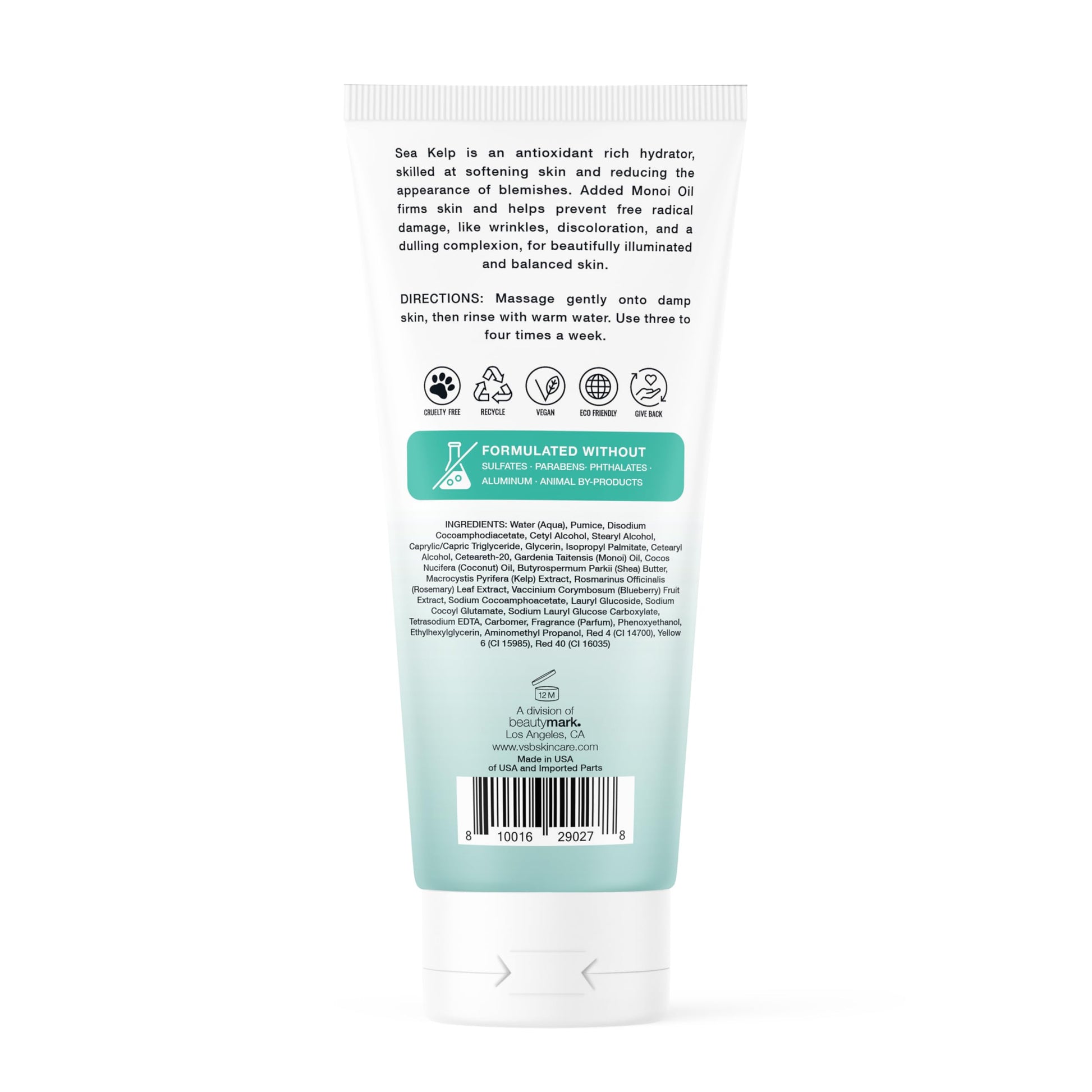 Exfoliating Face Scrub with Monoi Oil & Sea Kelp – Clarifying & Firming Facial Exfoliator with Natural Pumice – Vegan, Paraben-Free, 5.1 fl oz VITAMINS AND SEA BEAUTY buy supplements Au
