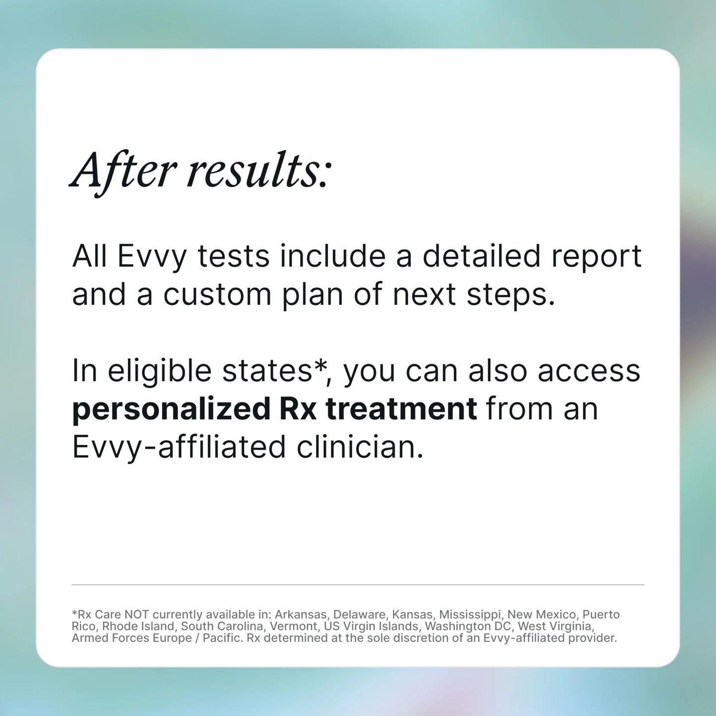 Evvy Vaginal Health Test | at-Home Microbiome Test for BV, Yeast Infection, Ureaplasma & More | Discreet Results in 7–10 Days | Clinician-Reviewed Report & Rx Options EvvyBuy Supplements Australia