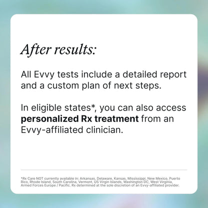 Evvy Vaginal Health Test | at-Home Microbiome Test for BV, Yeast Infection, Ureaplasma & More | Discreet Results in 7–10 Days | Clinician-Reviewed Report & Rx Options EvvyBuy Supplements Australia