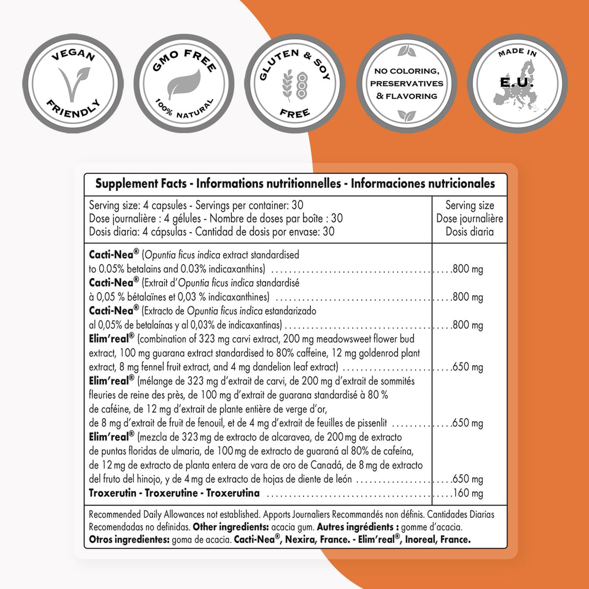 Supersmart - Water Retention Formulation (Advanced Complex) - with Dandelion, Guarana, Caffeine, Betalains - Natural Lymphatic Drainage Supplement | Non-GMO & Gluten Free - 120 Vegetarian Capsules Supersmart buy supplements Au
