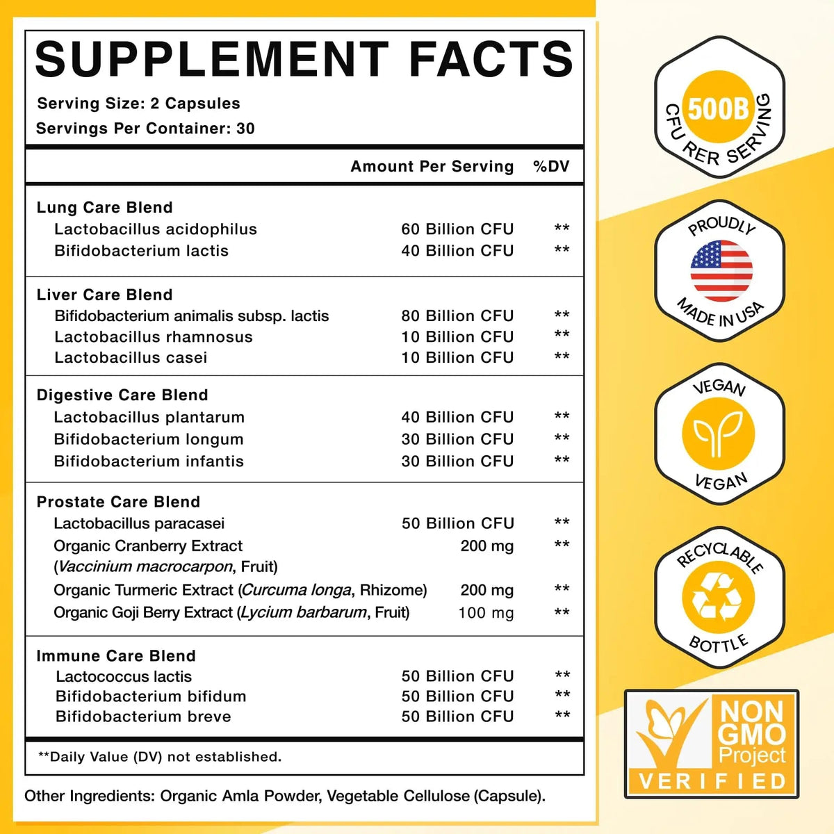 Probiotics for Men, 500 Billion CFUs & 12 Strains Mens Probiotic with Turmeric Cranberry, Goji, Gut Health for Men, for Digestive Health, Gut, Bloating & Gas, Immune, Energy Support, 120-Day Supply RSETU buy supplements Au