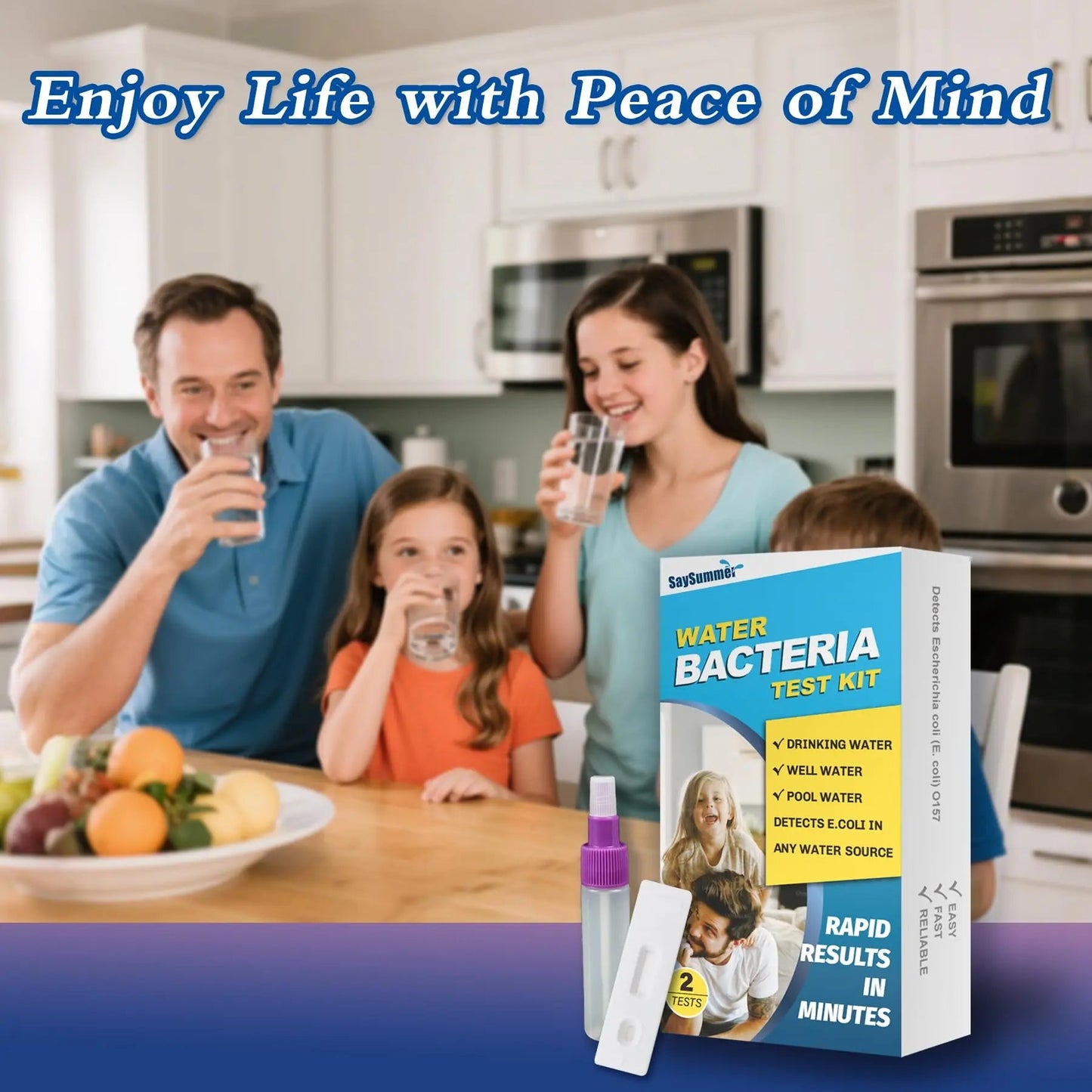 Water Bacteria Test Kit for Drinking Water: Results in 15 Minutes Coliform Bacteria Water Test Kit 2 Counts for Any Water Source Including Well Water Pool Water SaySummerBuy Supplements Australia