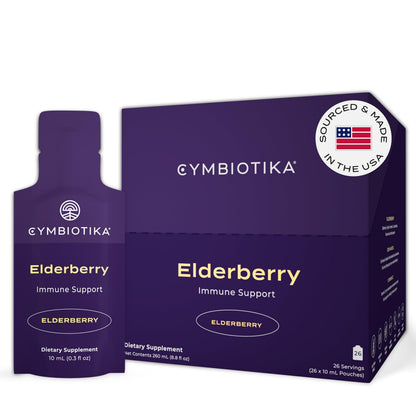 CYMBIOTIKA Adults Elderberry Boost Supplement – Organic Elderberry with Vitamin E for Immune Support – Gluten-Free, Vegan, Keto (Pack of 26) CYMBIOTIKABuy Supplements Australia