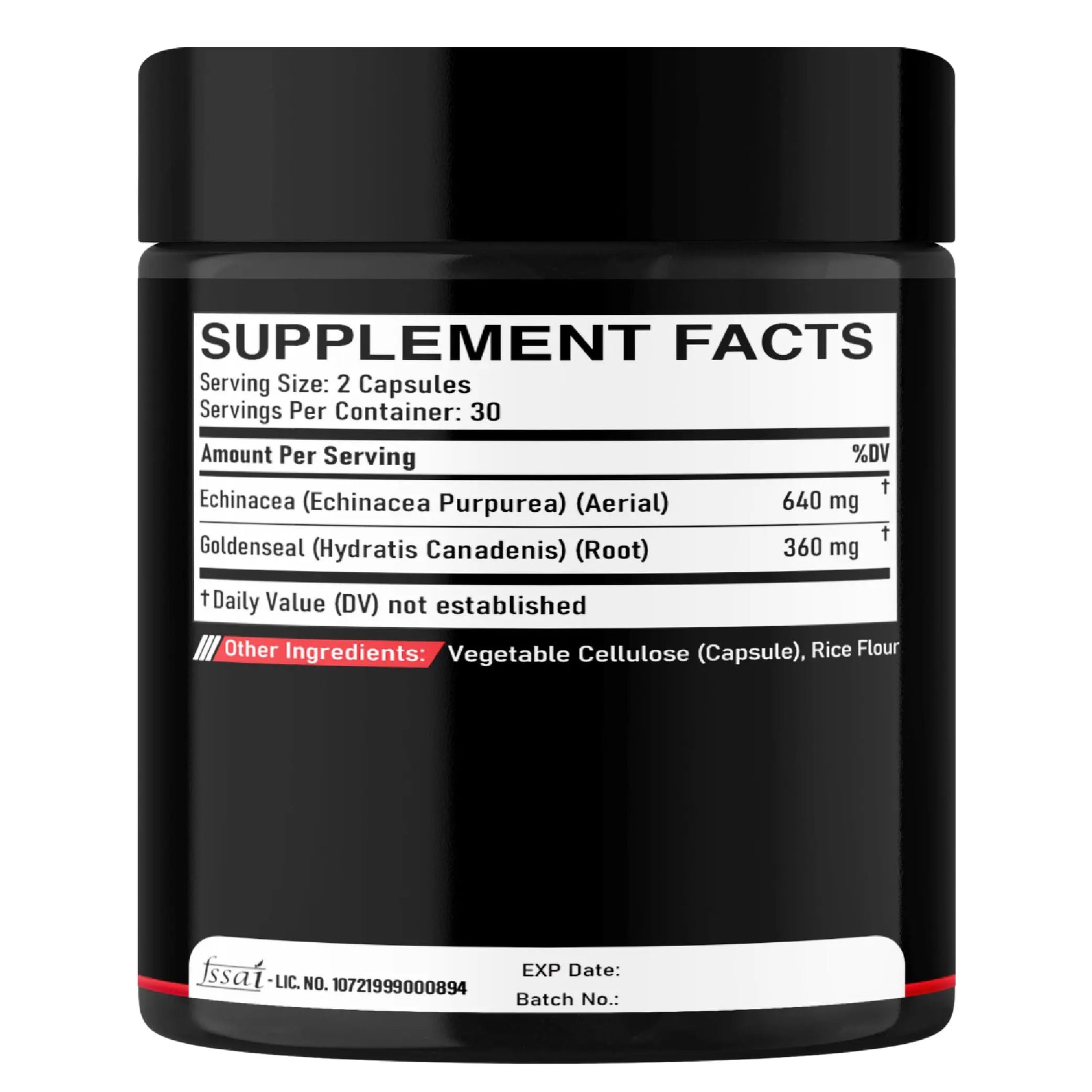 DEDICAD 1000mg Echinacea Goldenseal Capsules - Support Immune System, Well-Being & Overal Health - 60 Veggie Capsules - Non-GMO, Gluten-Free DEDICAD buy supplements Au