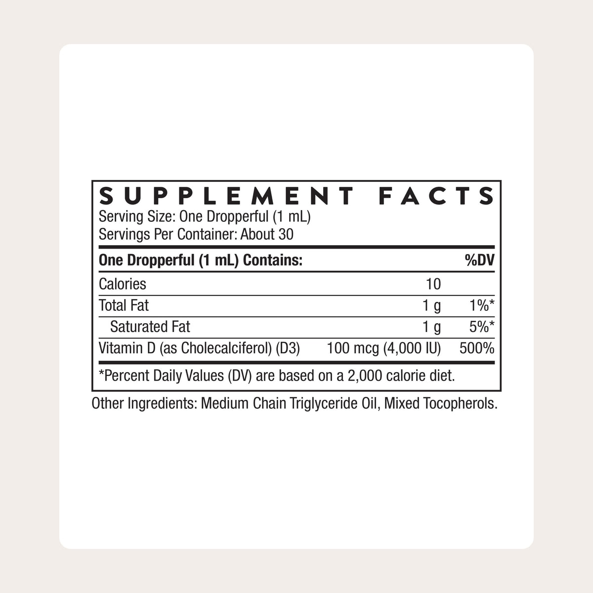 THORNE - Vitamin D3 with a Metered Dispenser - Liquid Vitamin D Vegan Supplement - Supports Healthy Bones, Teeth, Muscles, Cardiovascular & Immune Function* - 4,000 IU - 1 Fl Oz (30 mL) - 30 Servings THORNEBuy Supplements Australia