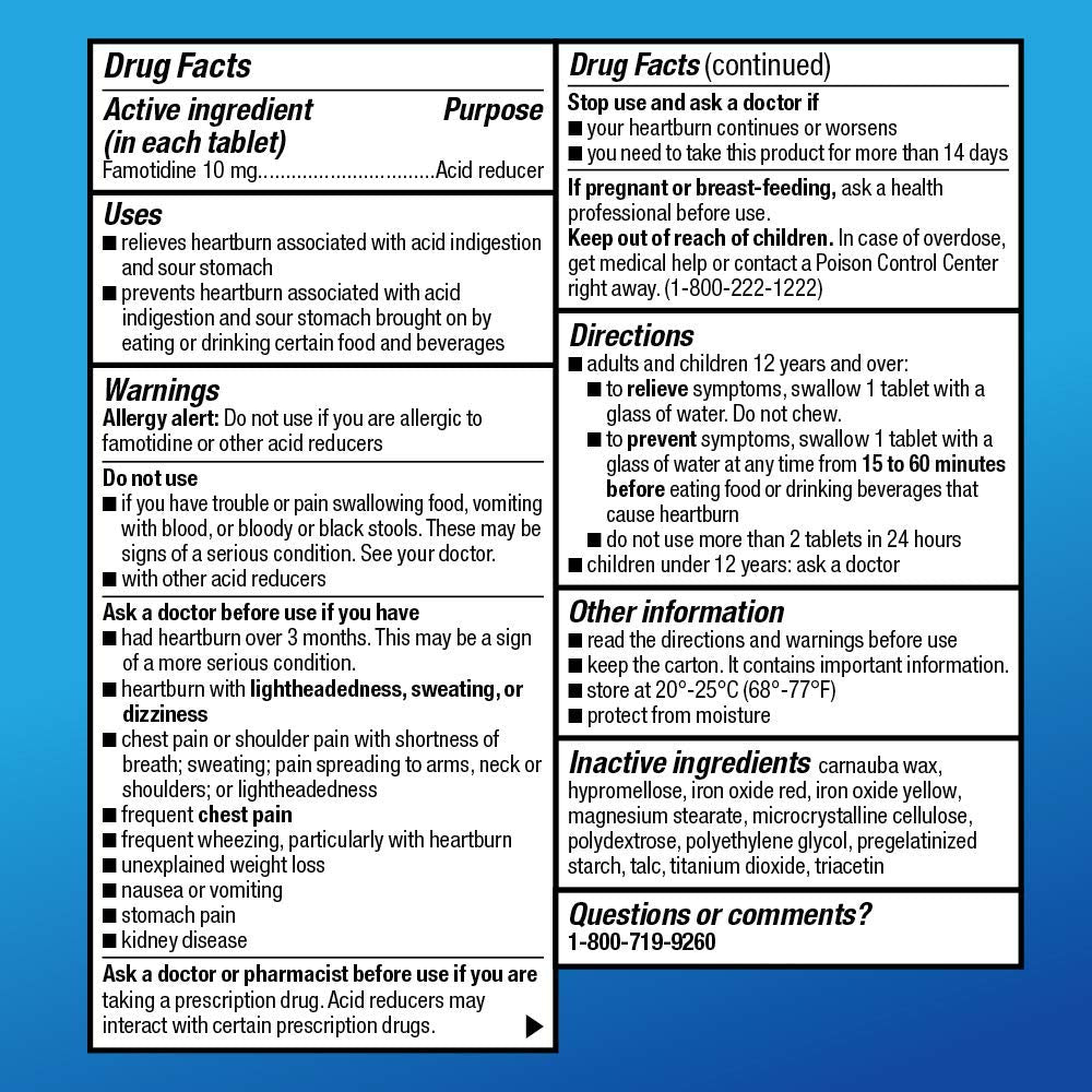 Amazon Basic Care Original Strength Famotidine Tablets, 10 mg, Acid Reducer, Heartburn Medicine, Prevents & Relieves Heartburn, Acid Indigestion Relief, 90 Count Amazon Basic Care buy supplements Au