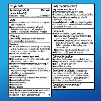 Amazon Basic Care Original Strength Famotidine Tablets, 10 mg, Acid Reducer, Heartburn Medicine, Prevents & Relieves Heartburn, Acid Indigestion Relief, 90 Count Amazon Basic Care buy supplements Au