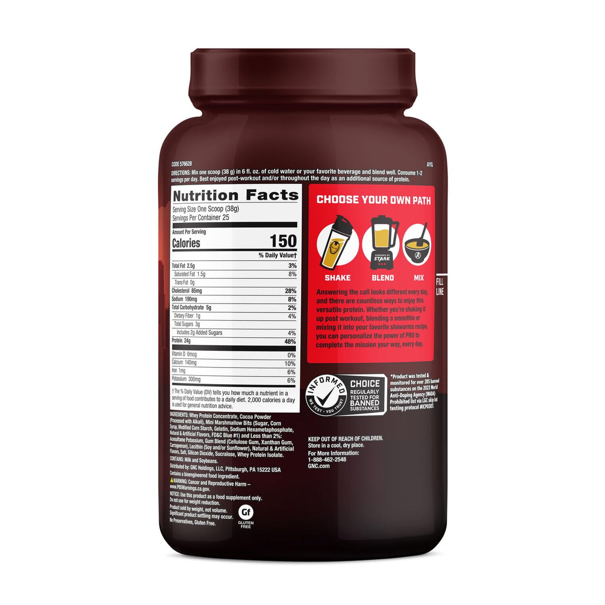 GNC Pro Performance 100% Whey - Marvel: High-Flying S'Mores - 25 Servings GNCBuy Supplements Australia