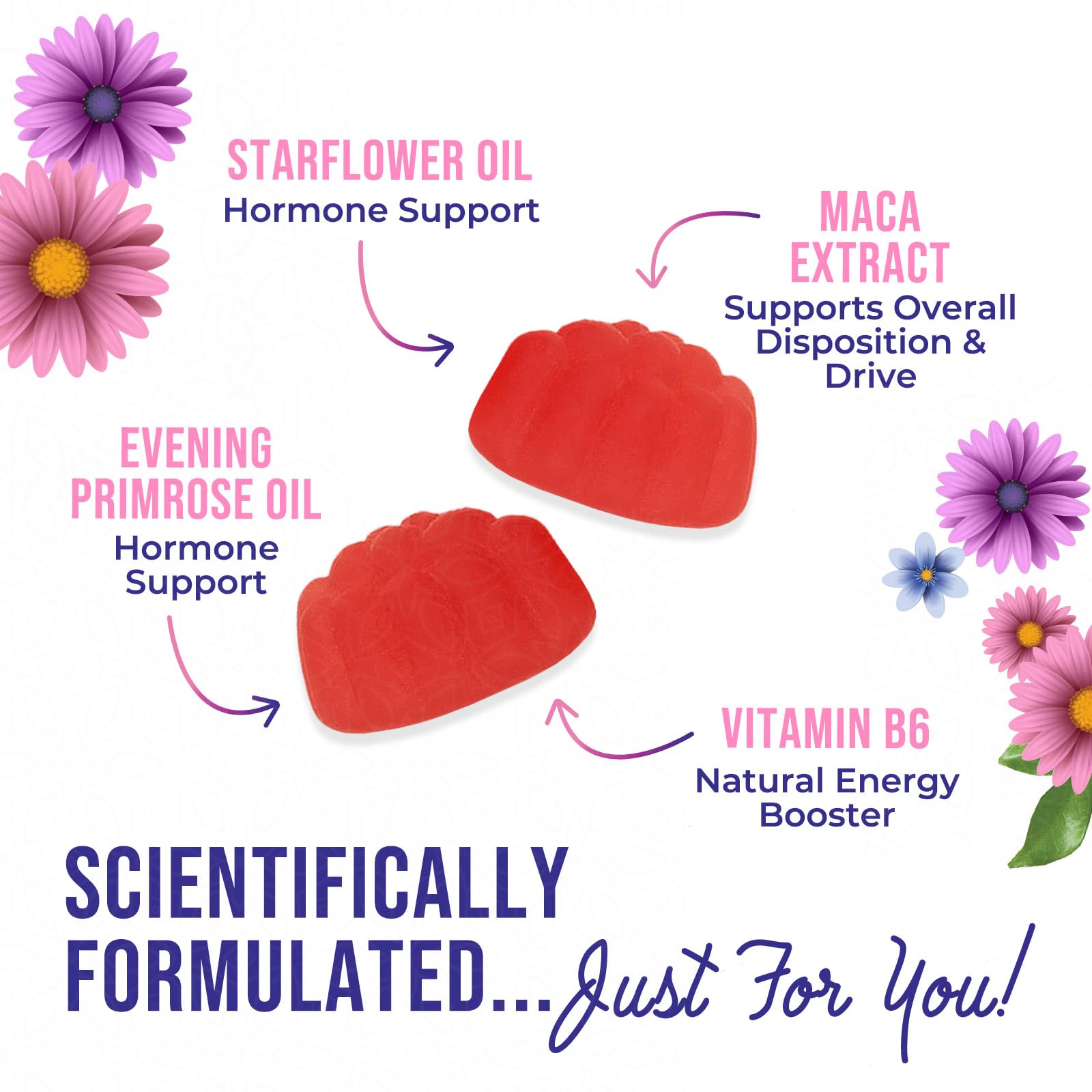 Menopause Supplement for Women - Complete Multi-Benefit Menopause Relief Gummy for Mild Hot Flashes & Night Sweats, Natural Balance & Energy Support, Menopausal Vitamins, Gluten Free - 60 Gummies Nature's GlowBuy Supplements Australia