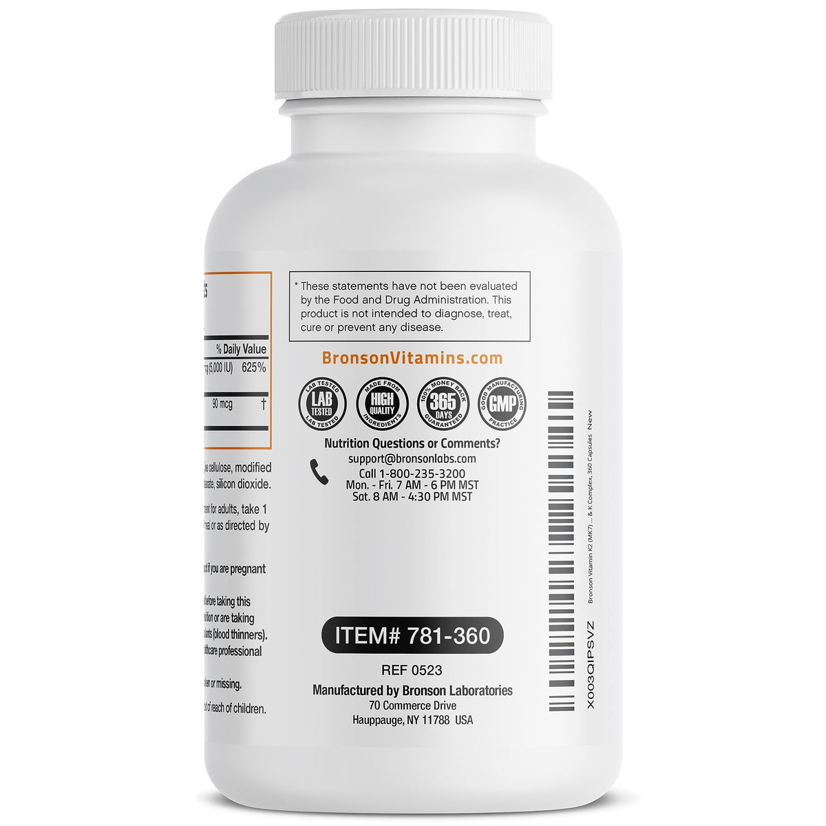 Bronson Vitamin K2 (MK7) with D3 Supplement Non-GMO Formula 5000 IU Vitamin D3 BronsonBuy Supplements Australia