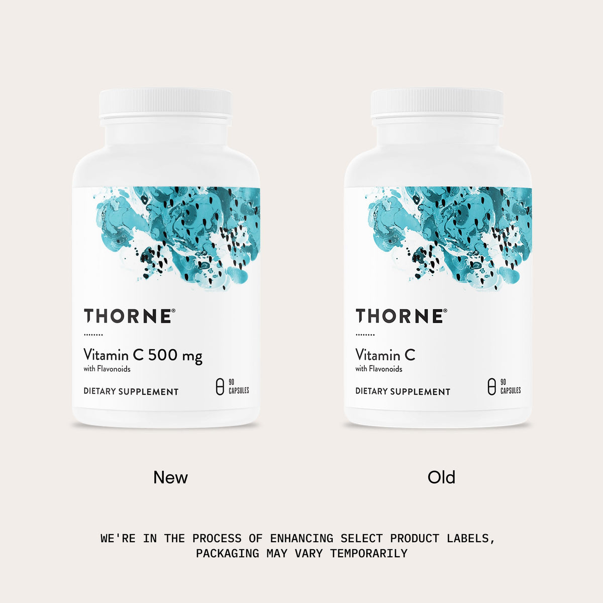 THORNE - Vitamin C 500 mg - Blend of Vitamin C and Citrus Bioflavonoids from Oranges - Supports Immune System, Cellular Energy Production & Collagen Production* - Third-Party Certified - 90 Servings THORNEBuy Supplements Australia