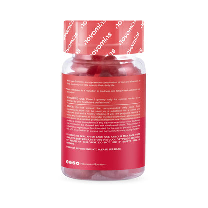 Kids Iron Gummies – Iron Supplement for Kids – Energy & Immune System – Vegan novominsBuy Supplements Australia