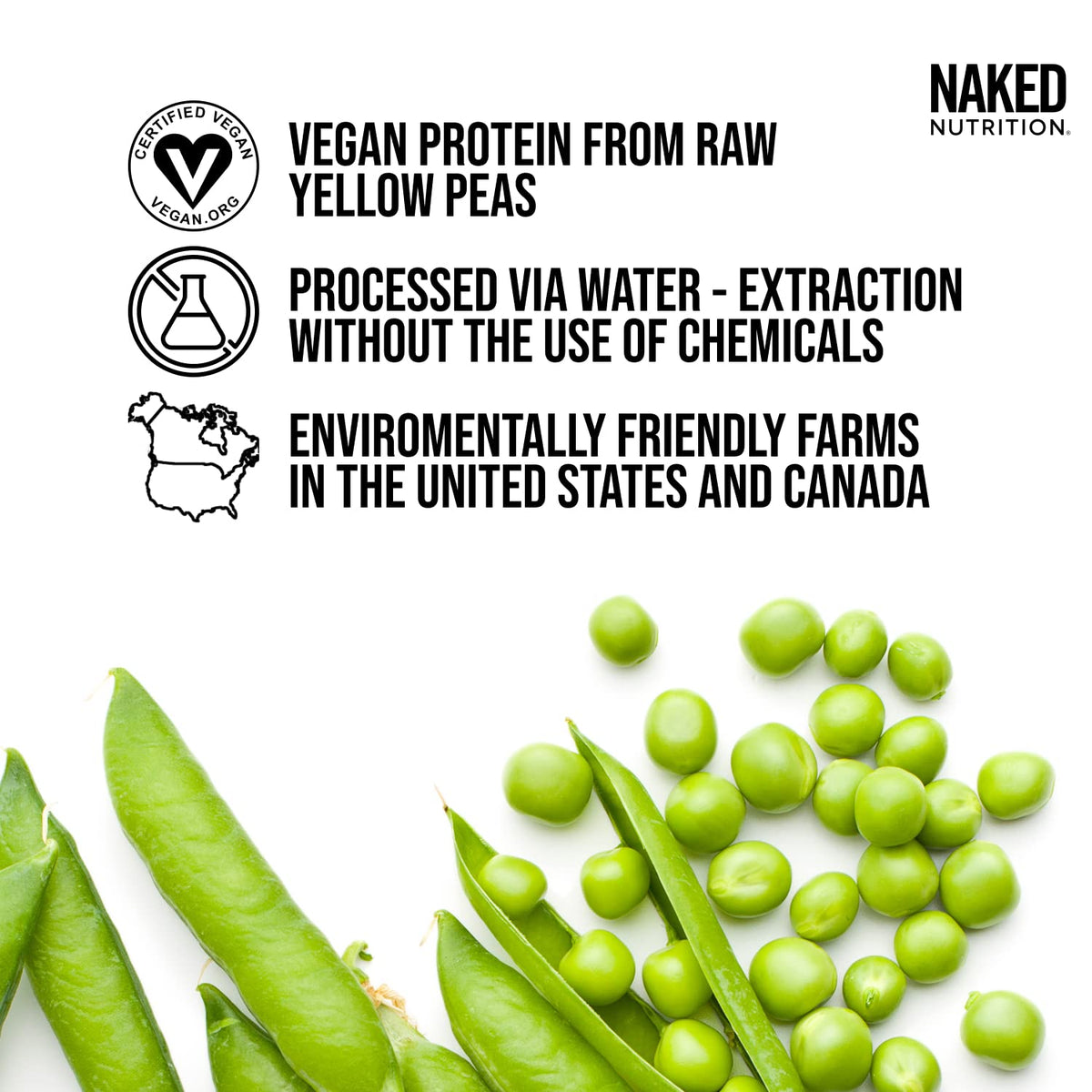 NAKED Pea - 5LB 100% Pea Protein Powder from North American Farms - Unflavored NAKEDBuy Supplements Australia