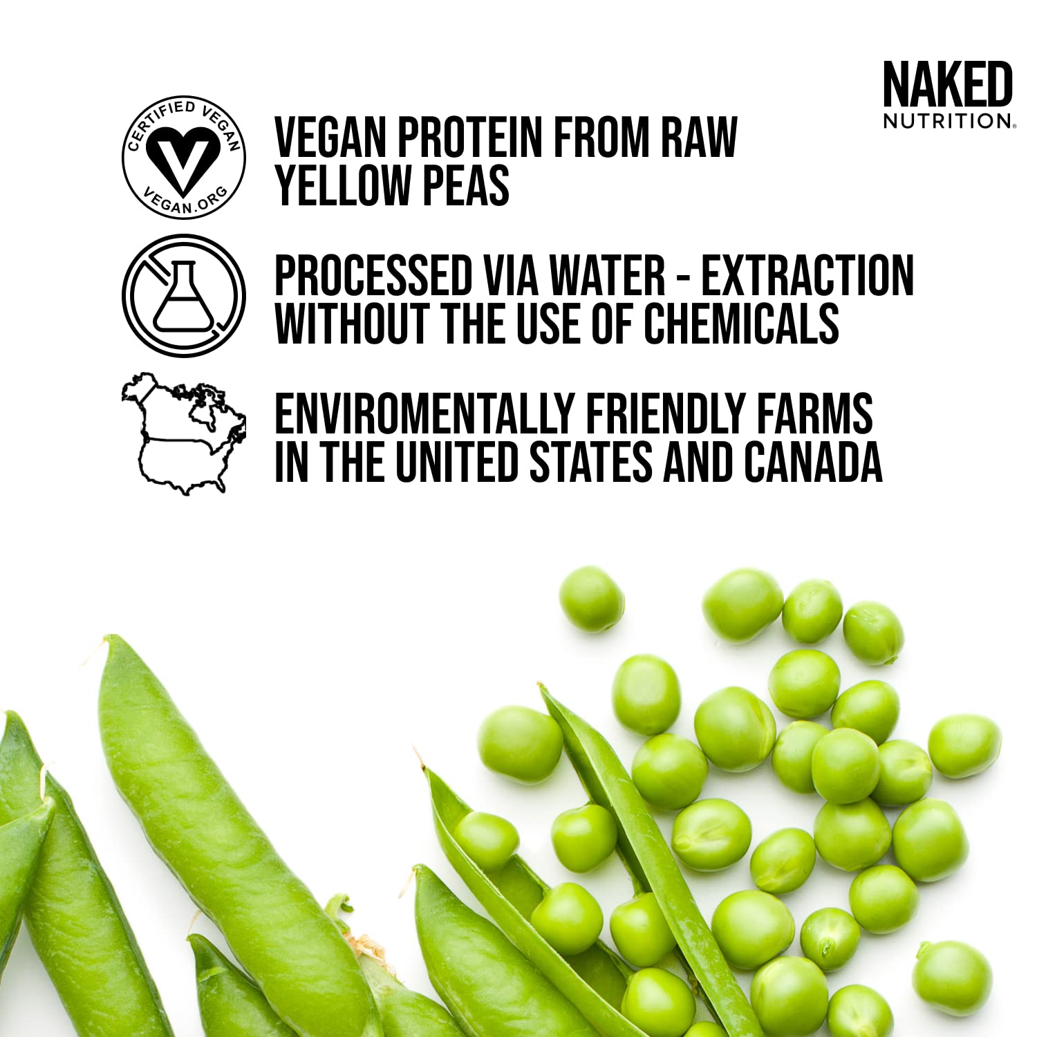 NAKED Pea - 5LB 100% Pea Protein Powder from North American Farms - Unflavored NAKEDBuy Supplements Australia