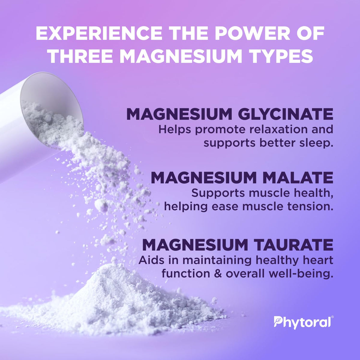 Highly Potent Magnesium Complex Capsules - Triple Magnesium Blend with Taurate Glycinate and Malate - 400mg Supplement Supports Relaxation & Overall Wellness Non-GMO Vegan - 90 Count PhytoralBuy Supplements Australia