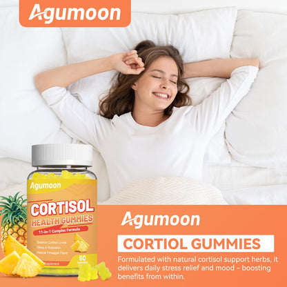 Agumoon Cortisol Gummies for Women, Cortisol Supplements with Ashwagandha, Magnesium, L-theanine, for Relaxation and Mood Support - 120 Gummies AgumoonBuy Supplements Australia