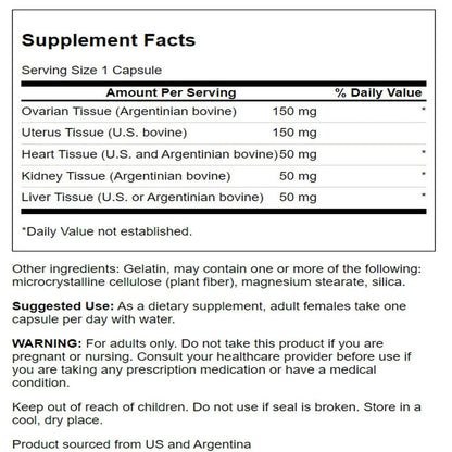 Swanson Multi-GLANDULAR for Women 60 Cap Swanson