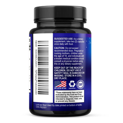 Probiotics 60 Billion CFU - 10 Strains + Digestive Enzymes & Prebiotics - Best Probiotic for Women & Men, Supports Immune, Gut Health, Occasional Constipation, Diarrhea, Gas & Bloating - 60 Capsules Nature's PeakBuy Supplements Australia