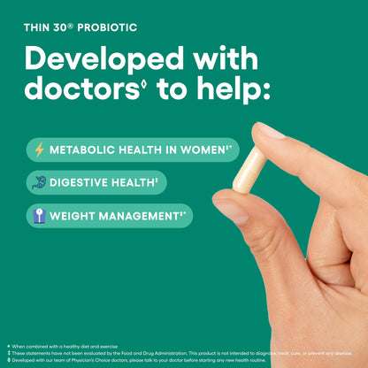 Physician's CHOICE Probiotics & Bloating - 6 Probiotic Strains - Prebiotics - Key ingredient Cayenne - Supports Gut Health