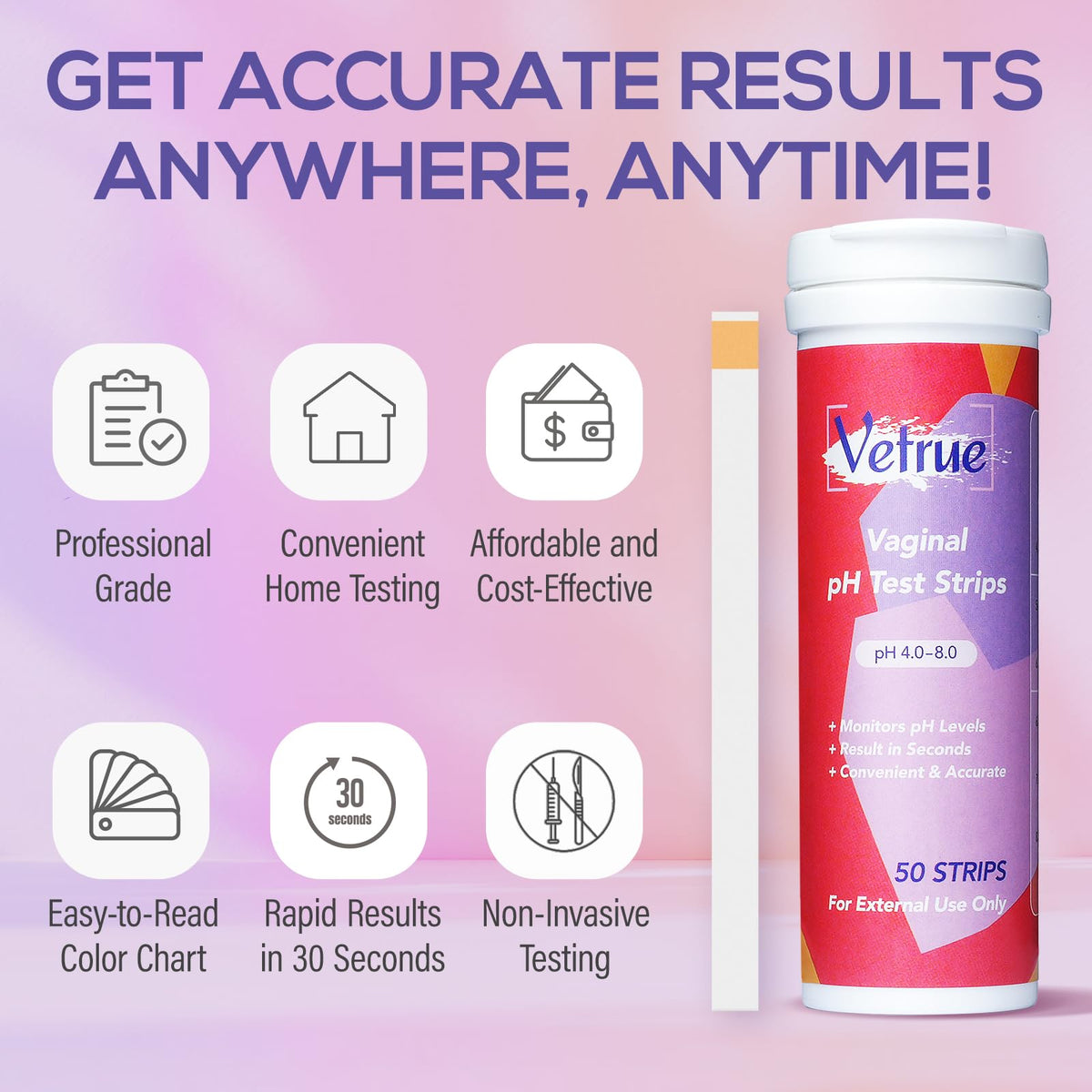 Vaginal pH Test Strips for Women, Convenient Testing Solution for Assessing and Maintaining vetrueBuy Supplements Australia