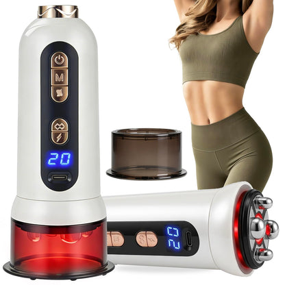 Poeruo 5-in-1 Body Sculpting Machine – Gua Sha & Cupping Vacuum Massage Device, Lymphatic Drainage Massage, Anti-Cellulite Tool & Skin Firming Care for Face, Belly, Arms, Legs, Waist & Love Handles Poeruo buy supplements Au