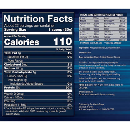 BODYTECH Whey Protein Isolate Powder - with 25 Grams of Protein per Serving & BCAA's BODYTECHBuy Supplements Australia