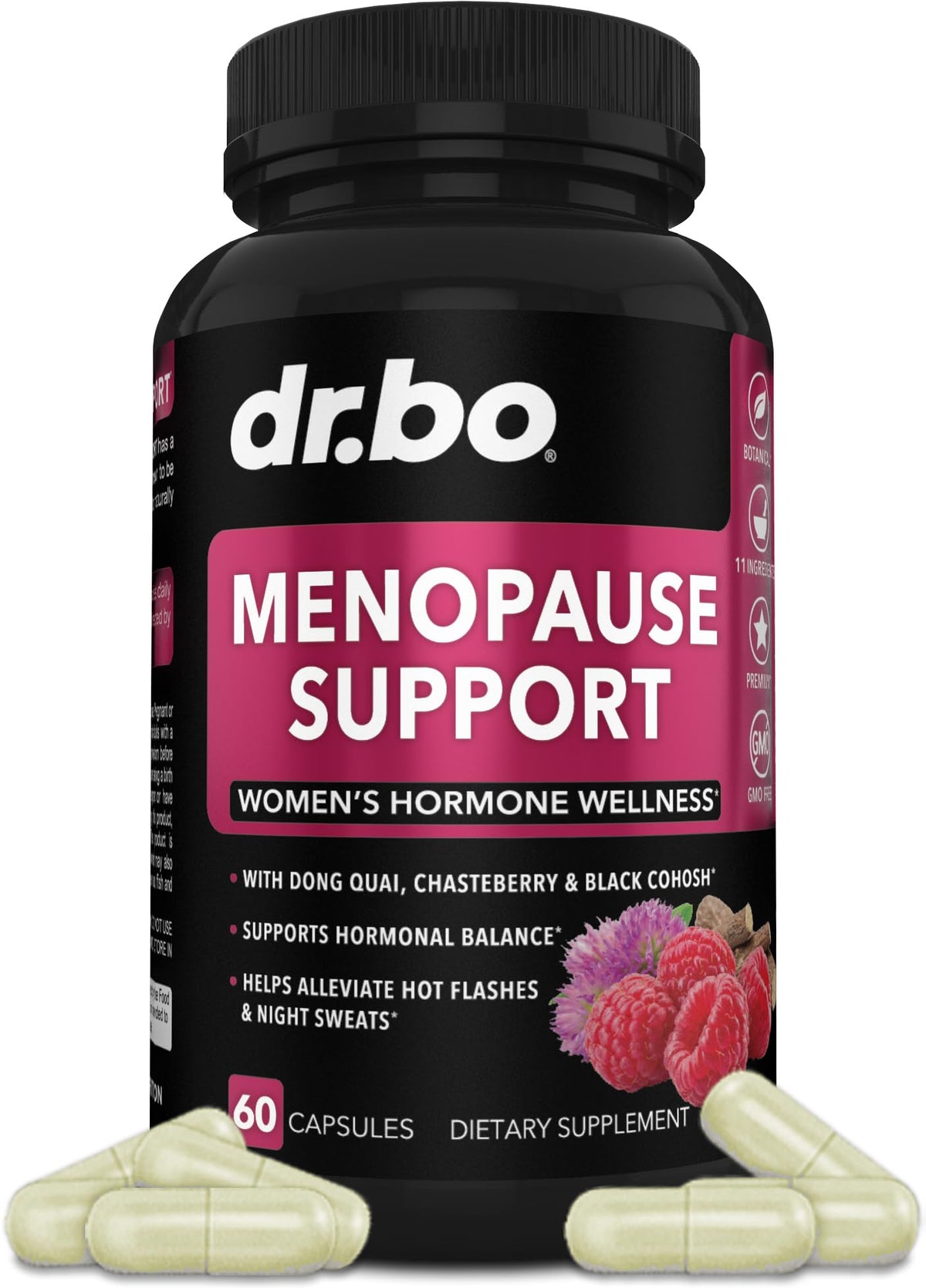 Menopause Supplements for Women Support Pills - Natural Menopause Relief for Hot Flashes, Night Sweats & Mood Swings with Dong Quai, Chasteberry & Black Cohosh - Hormone Balance for Women Supplement DR. BOBuy Supplements Australia