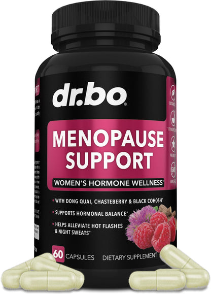 Menopause Supplements for Women Support Pills - Natural Menopause Relief for Hot Flashes, Night Sweats & Mood Swings with Dong Quai, Chasteberry & Black Cohosh - Hormone Balance for Women Supplement DR. BOBuy Supplements Australia