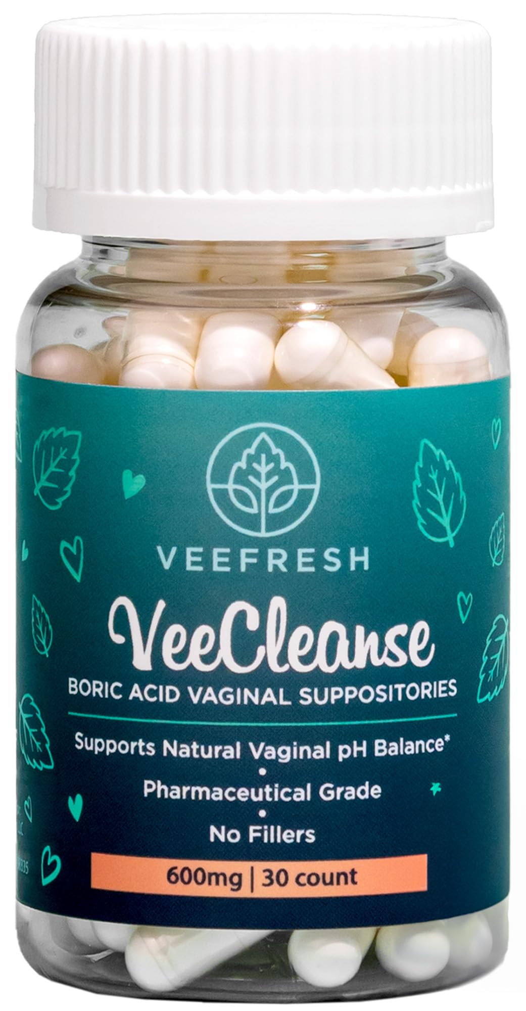 VeeFresh - VeeCleanse Boric Acid Vaginal Suppositories - Vaginal pH Balance Suppositories - Vaginal Odor Control - Feel Fresh, Feminine and Confident VeeFreshBuy Supplements Australia